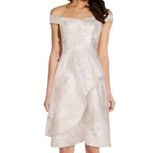 Off The Shoulder Peplum Cocktail Dress